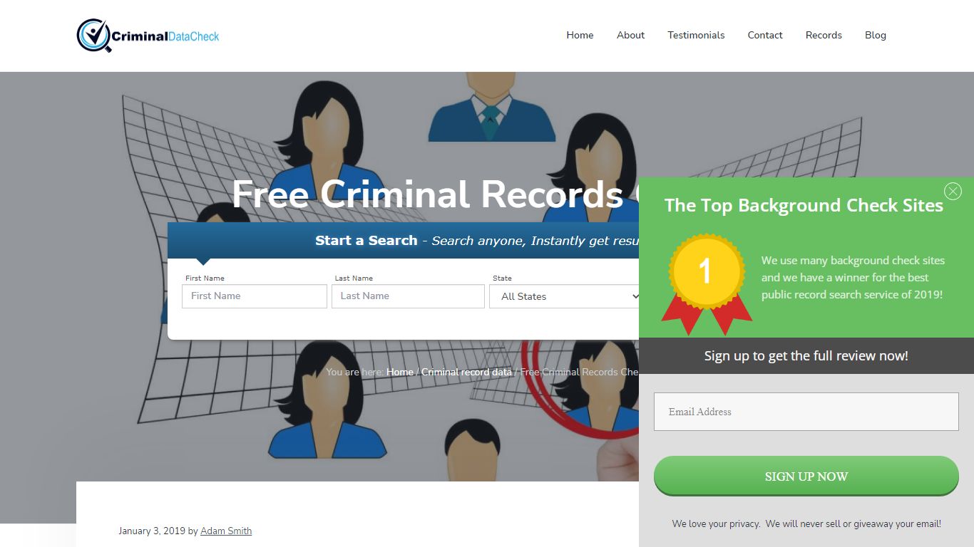 Free Criminal Records Check - Find Criminal, Arrest, & Court Records Online